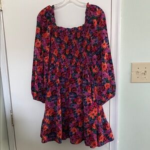 Entro Floral Dress in Pink and Purple